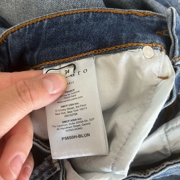 Sandro Markus Raw Hem Slim Jeans - Picture 4 of 13